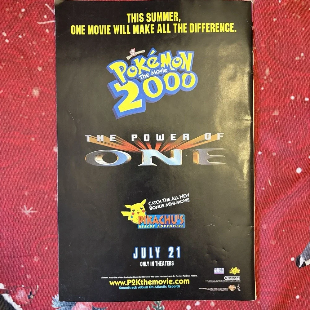 Pokémon 2000 Activity Book New Y2K Special Edition Pikachu Ash Movie‎